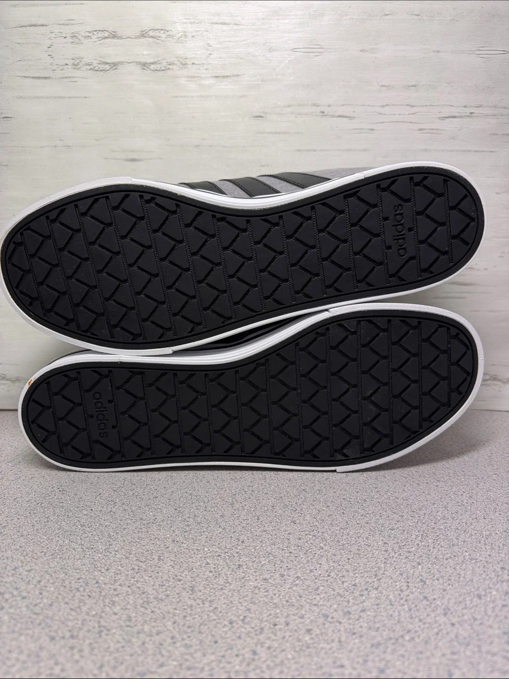 adidas Grey Canvas Sneakers with Black Stripes